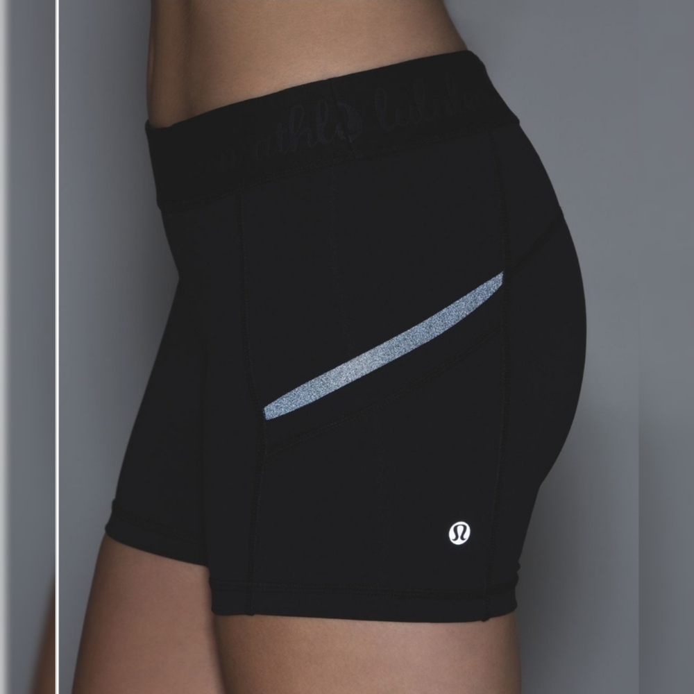 Lululemon What The Sport Biker Shorts in Black - Style No: W7B61S Women's Size 4 - Picture 3 of 11